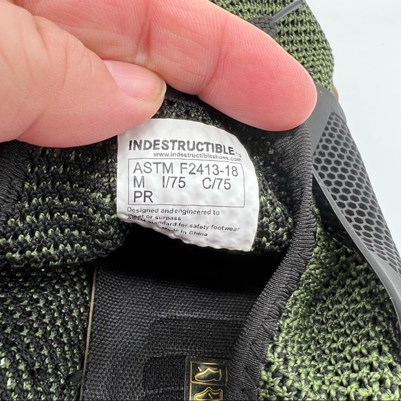Mens Green Indestructible Safety Shoes - Picture 9 of 9
